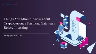 Things You Should Know about Cryptocurrency Payment Gateways Before Investing