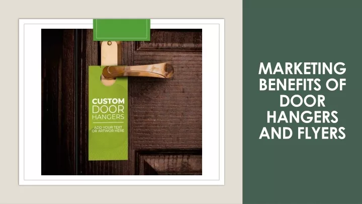 marketing benefits of door hangers and flyers