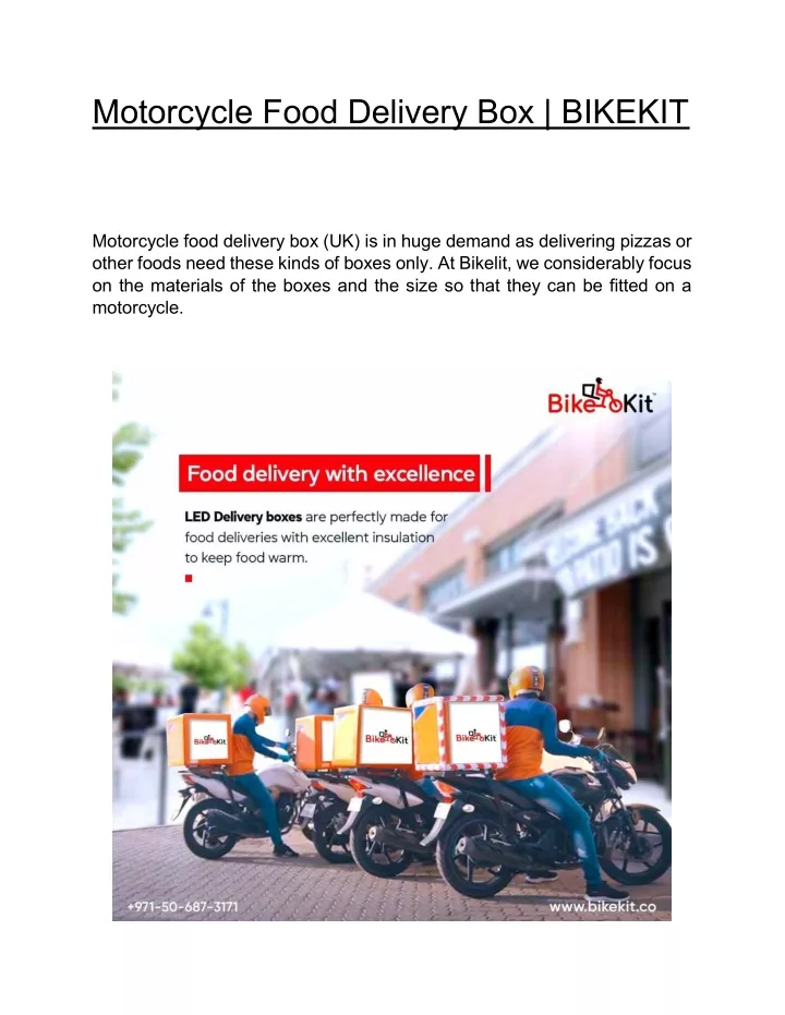 motorcycle food delivery box bikekit
