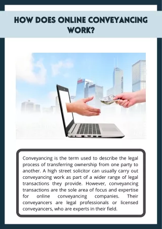 How Does Online Conveyancing Work?