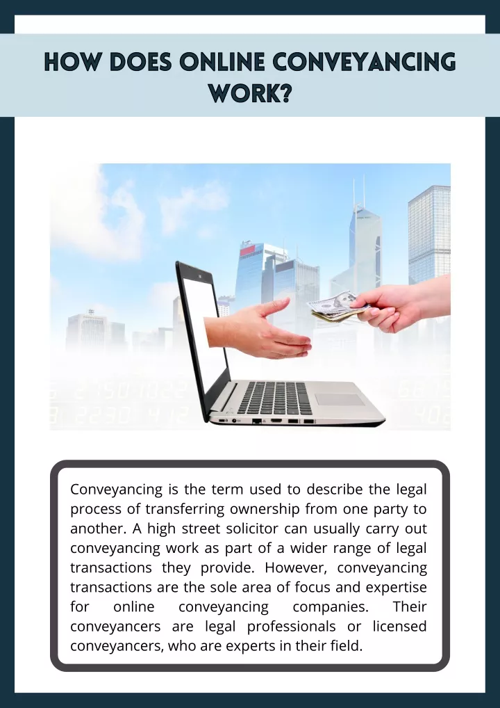 how does online conveyancing how does online