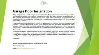 garage door installation