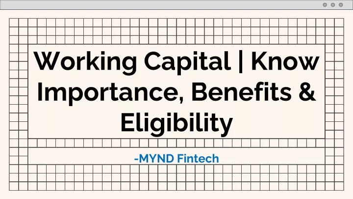 working capital know importance benefits