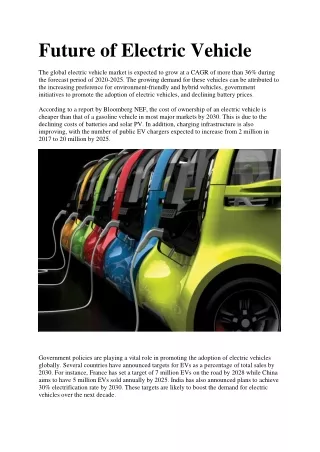 future of electric vehicle