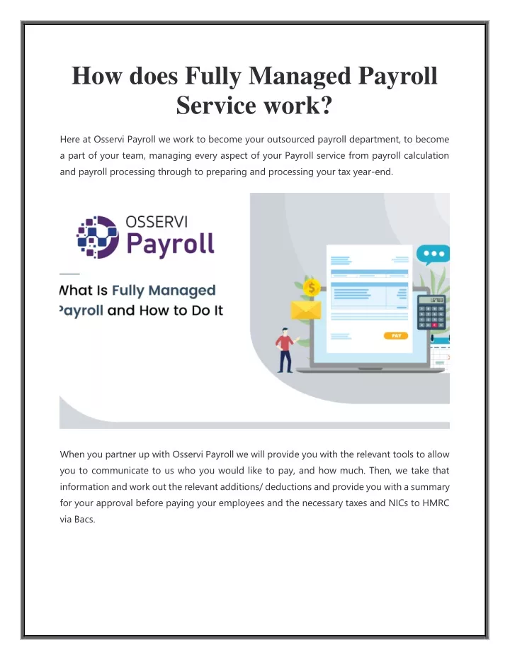 how does fully managed payroll service work