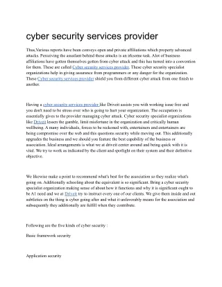 cyber security services provider