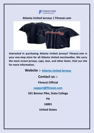 Atlanta United Jerseys | Fitnezzi.com