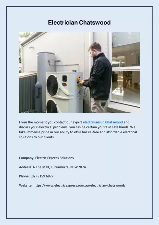 electrician chatswood