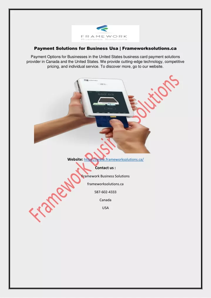 payment solutions for business