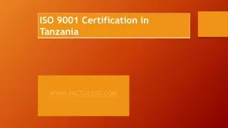 ISO 9001 Certification in Tanzania