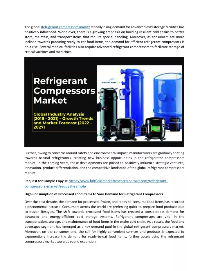 the global refrigerant compressors market