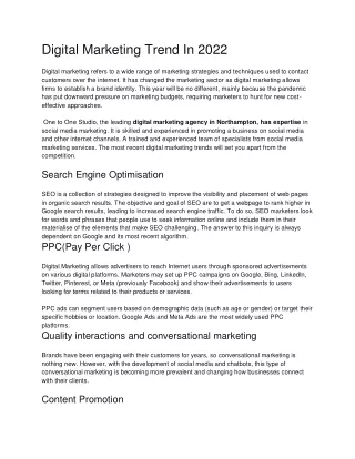 digital marketing trend in 2022 digital marketing