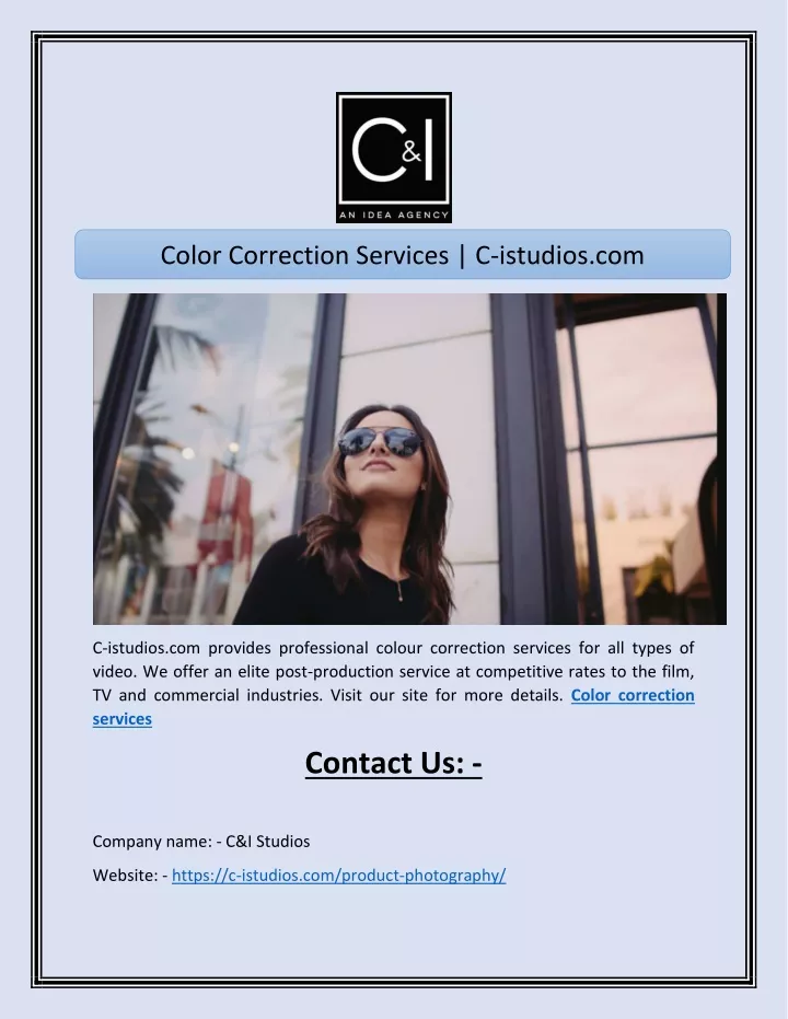 color correction services c istudios com