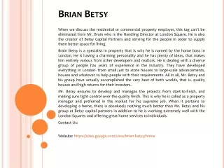 brian betsy