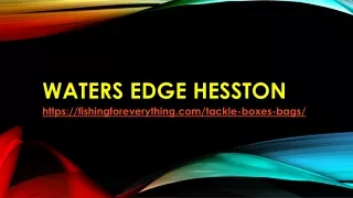 waters edge Hesston