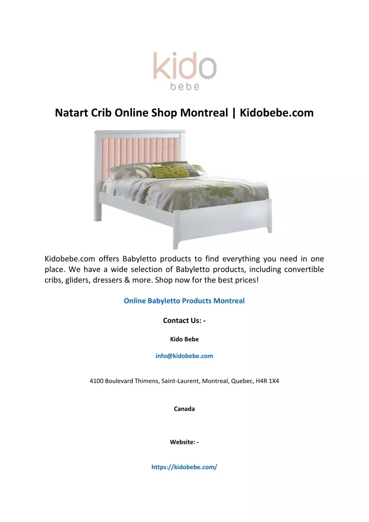 natart crib online shop montreal kidobebe com