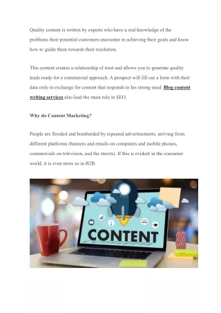 quality content is written by experts who have