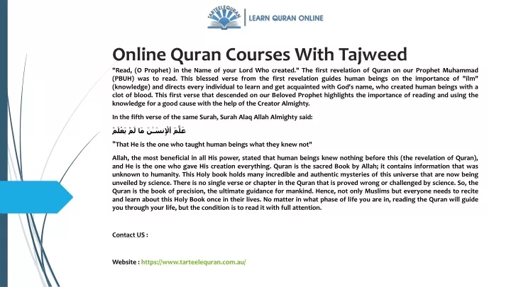 online quran courses with tajweed
