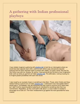 a gathering with indian professional playboys