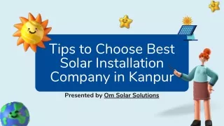Tips to Choose Best Solar Installation Company in Kanpur