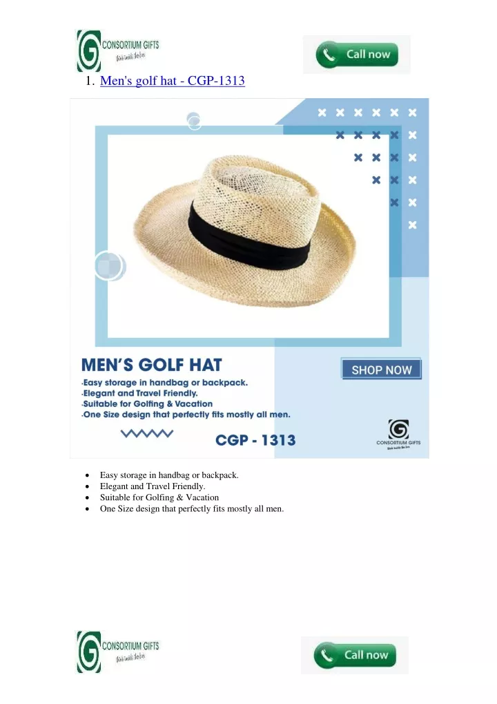 1 men s golf hat cgp 1313