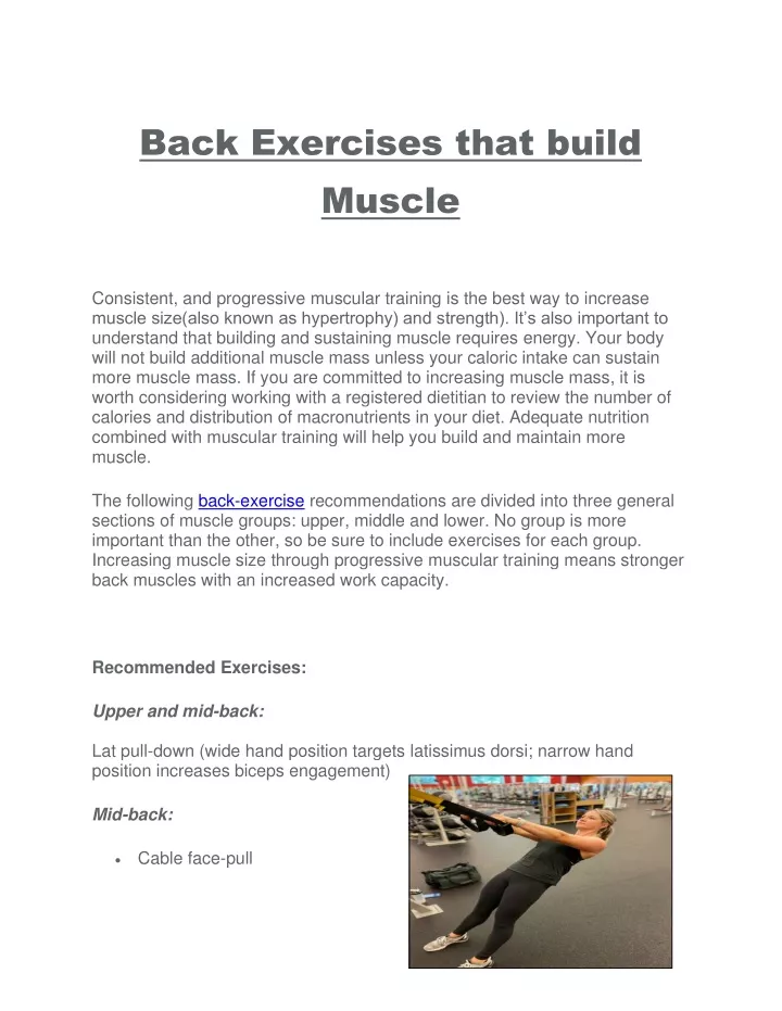 back exercises that build muscle