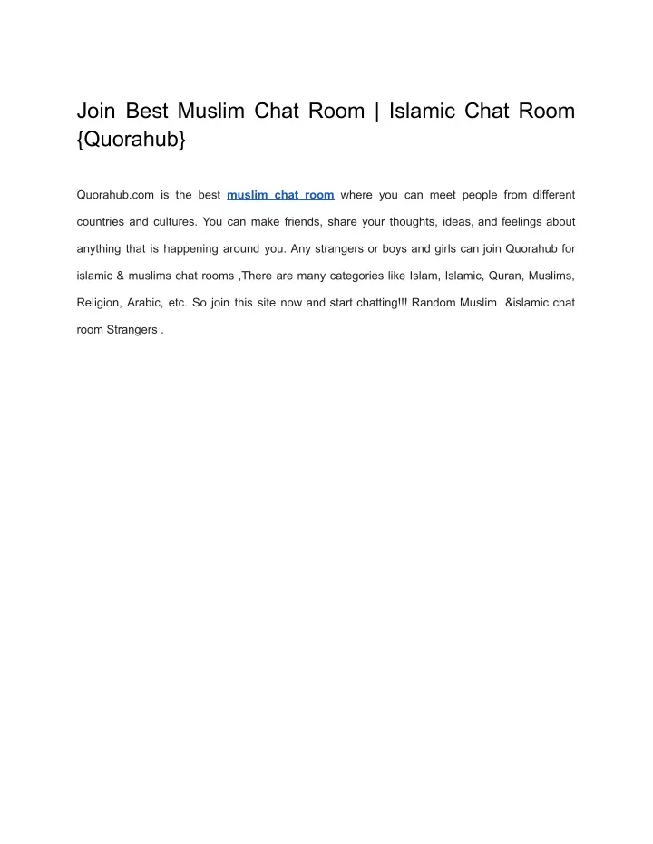 join best muslim chat room islamic chat room
