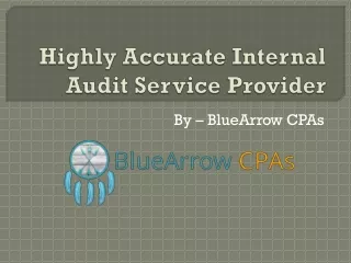 Highly Accurate Internal Audit Service Provider – BlueArrowCPAs