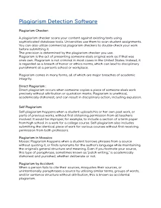 plagiarism detection software