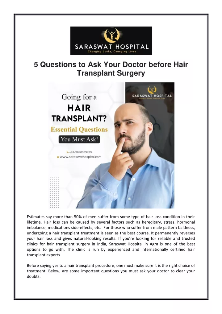 5 questions to ask your doctor before hair