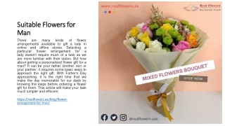 Suitable Flowers for Man