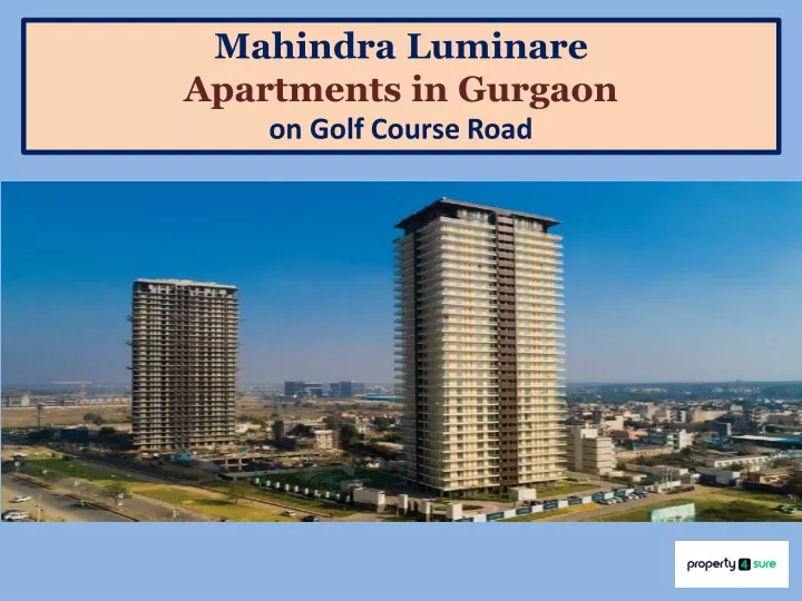 mahindra luminare apartments in gurgaon on golf