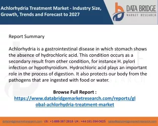 Achlorhydria Treatment Market