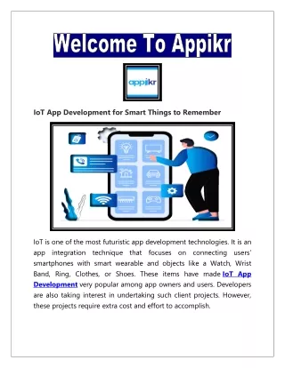 iot app development for smart things to remember