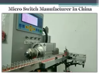 Micro Switch Manufacturer In China