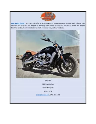 Rpw Slash Exhaust | Rpwusa.net