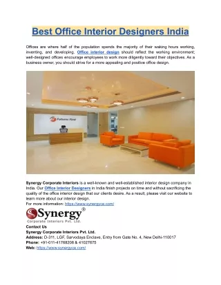 PPT - Best Office Interior Designers India PowerPoint Presentation ...