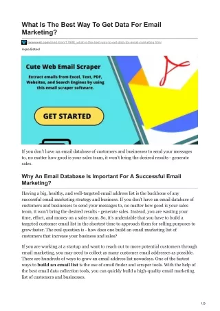 what is the best way to get data for email