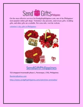 Valentine’s Day Gifts to Philippines Sendgiftsphilippines.com