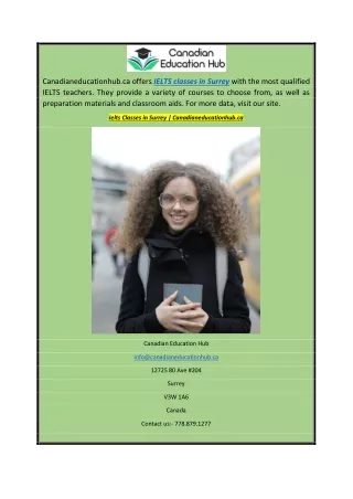 Ielts Classes in Surrey | Canadianeducationhub.ca