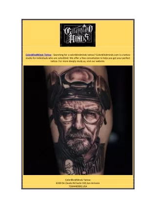 Colorblindminds Tattoo | Colorblindminds.com