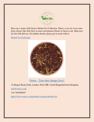 Herbal Tea Collection Oxtea.co.uk
