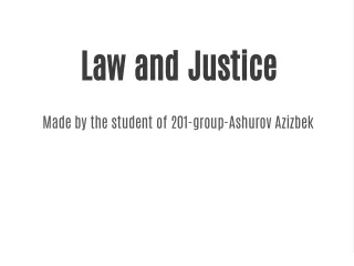 law and justice