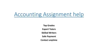 accounting assignment help