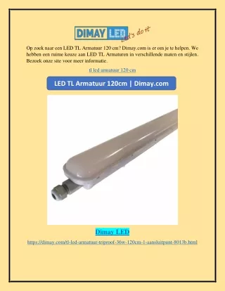 LED TL Armatuur 120cm | Dimay.com