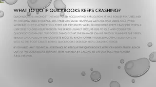 what to do if quickbooks keeps crashing