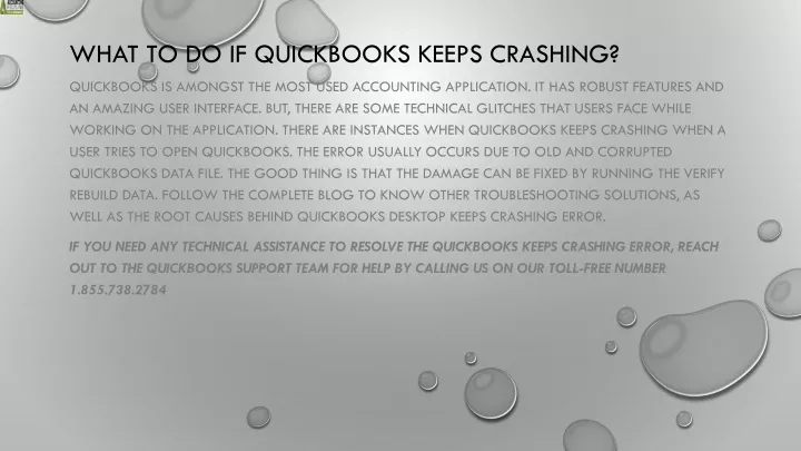 what to do if quickbooks keeps crashing