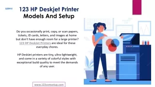 123 hp deskjet printer models and setup