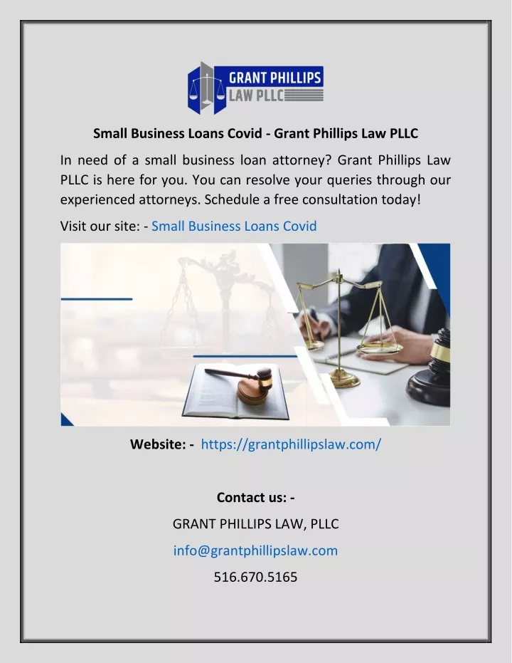 small business loans covid grant phillips law pllc