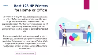 Best 123 HP Printers for Home and Office